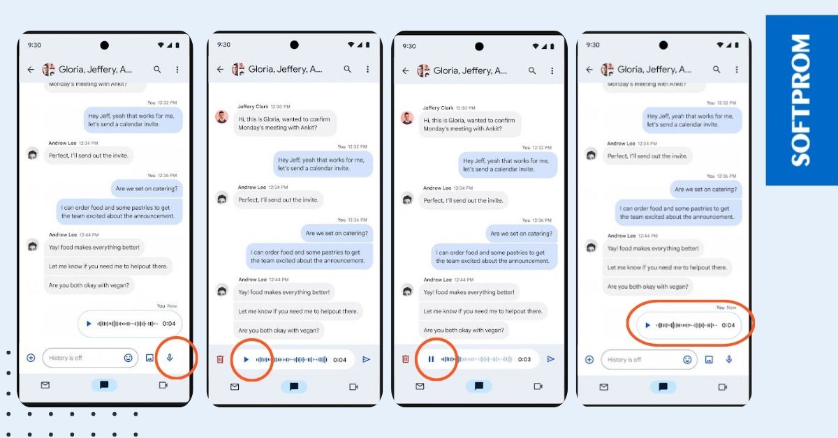 Send voice messages in Google Chat mobile. Google Workspace 2024