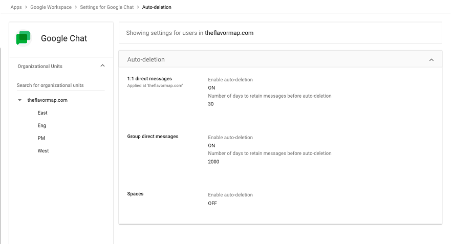 Як автоматично видаляти повідомлення Google Chat у Google Workspace