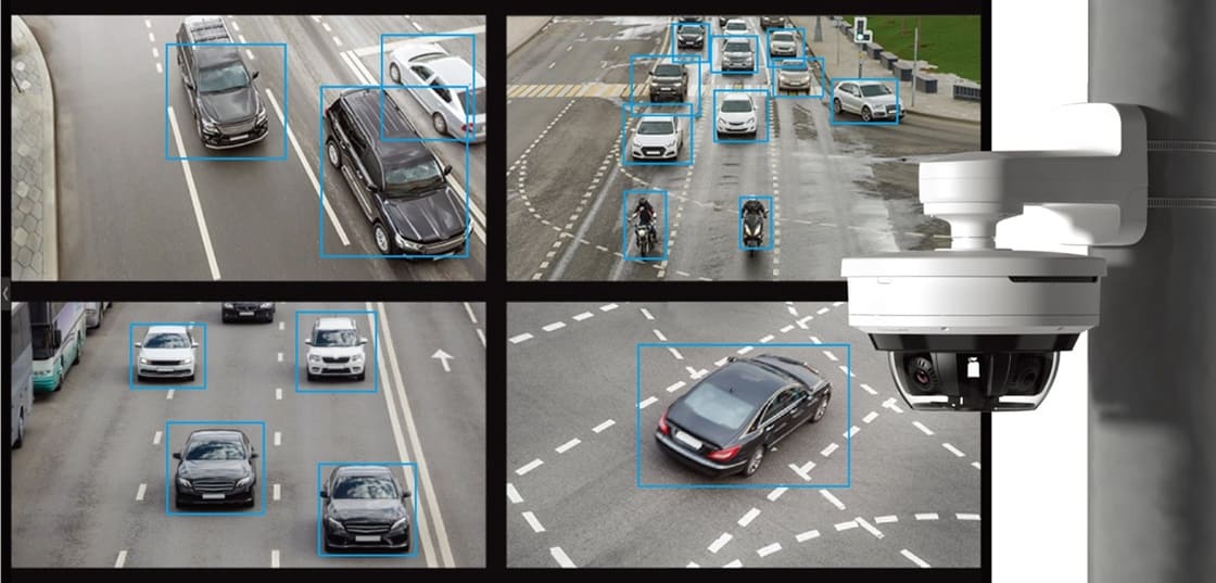 Real-time traffic data analytics dashboard powered by Hanwha Vision AI technology