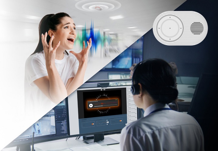 Hanwha Vision Audio Beacon SPS-A100M: AI-powered sound classification, two-way audio, and 90dB alerts for enhanced security