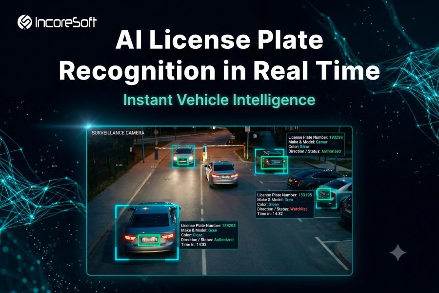 Работа модуля IncoreSoft VEZHA LPR Edge AI: автоматическое распознавание автомобильных номеров в реальном времени