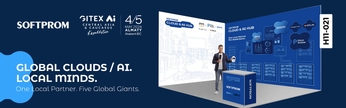 Cloud and AI Solutions at GITEX AI Kazakhstan 2026 - Visit Softprom Team at the booth H11-021