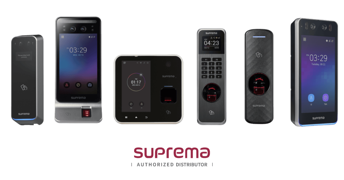 Линейка биометрических терминалов и считывателей Suprema: устройства распознавания лиц с ИИ, сканеры отпечатков пальцев и RFID-считыватели