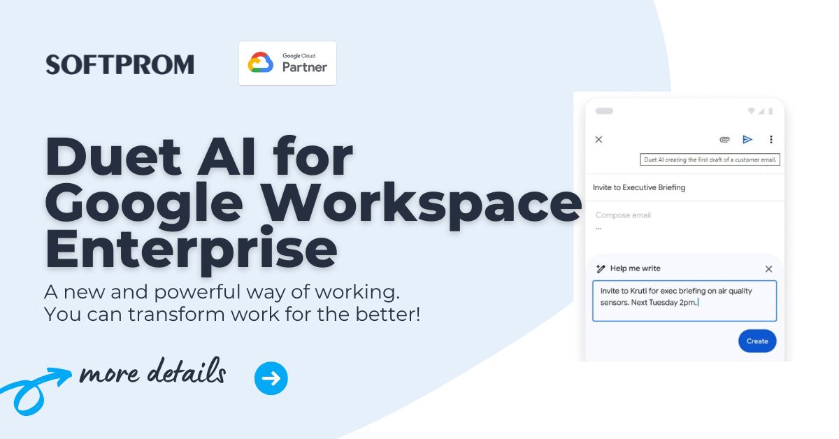 Duet AI for Google Workspace Enterprise add-on is now generally available