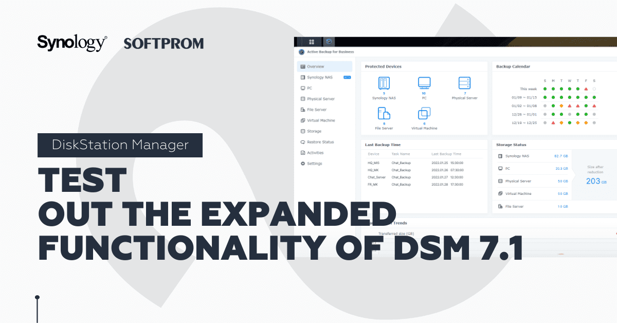 Synology Consolidates Product Advances in DSM 7.1 Beta